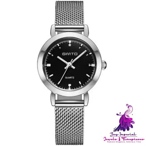 GIMTO Silver Metal Bracelet Women’s Watch