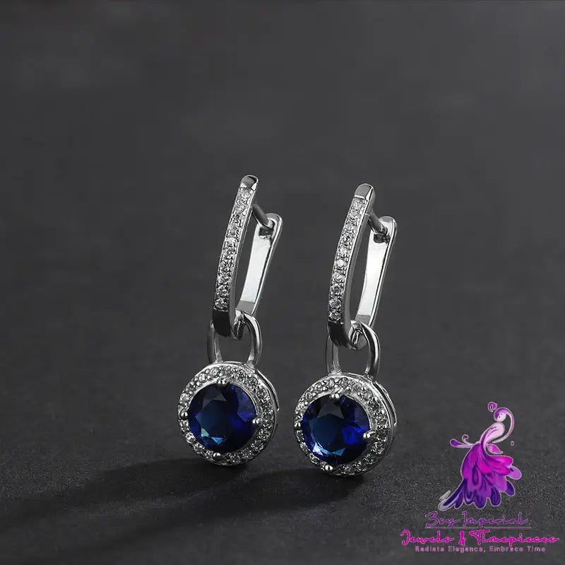 Long Crystal Zircon Earrings