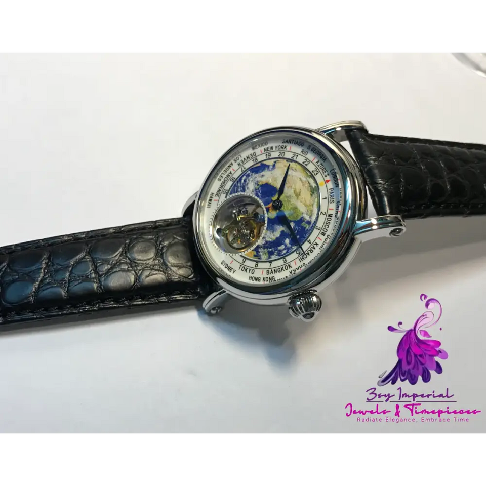 3D Globe Fashion Round Watch