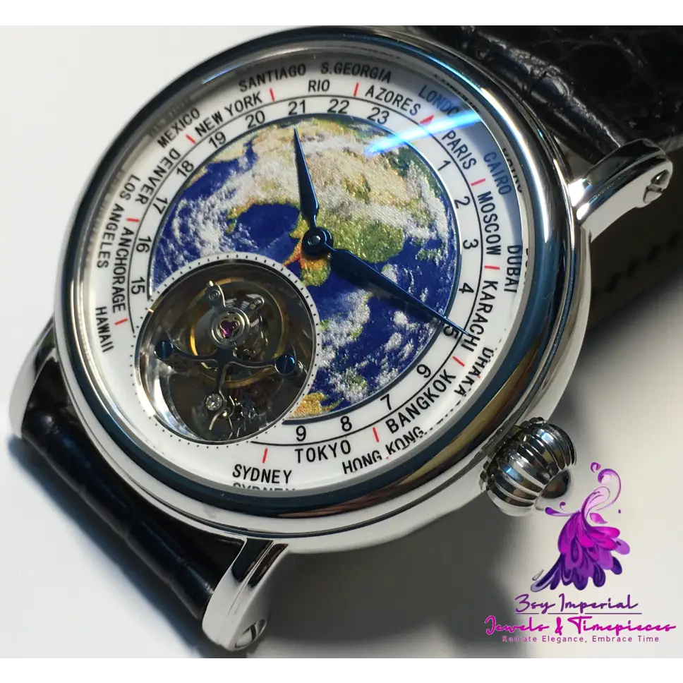 3D Globe Fashion Round Watch