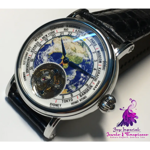 3D Globe Fashion Round Watch