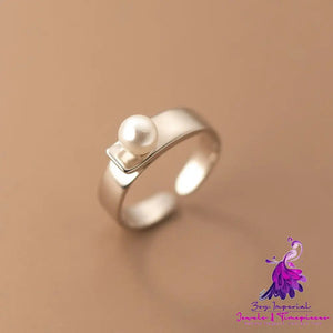 Simple Glossy Pearl Ring Women’s Temperament