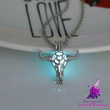 Halloween multi-colored glow-in-the-dark Minotaur necklace