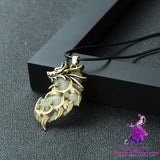 Glow-in-the-Dark Dragon Leather Necklace