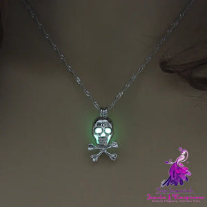 Glow-in-the-Dark Skull Necklace