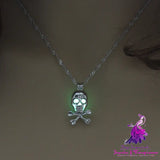 Glow-in-the-Dark Skull Necklace