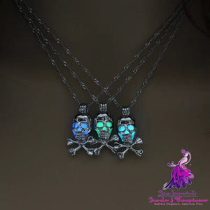 Glow-in-the-Dark Skull Necklace