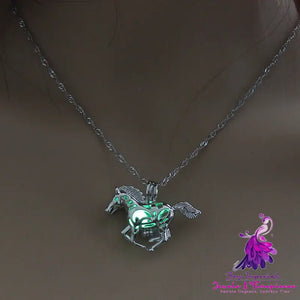 Glow-in-the-Dark Multi-colored Pony Necklace