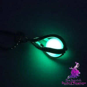 Halloween Diy Glow-in-the-dark Spiral Water Drop Necklace