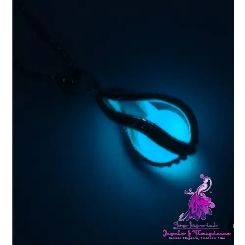 Halloween Diy Glow-in-the-dark Spiral Water Drop Necklace