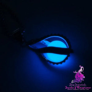 Halloween Diy Glow-in-the-dark Spiral Water Drop Necklace