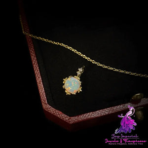 Opal Glow Gold Plated Necklace