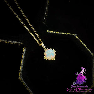 Opal Glow Gold Plated Necklace