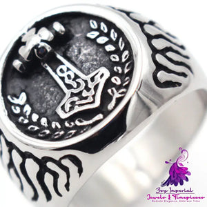 Flame Wheat Goat Ring