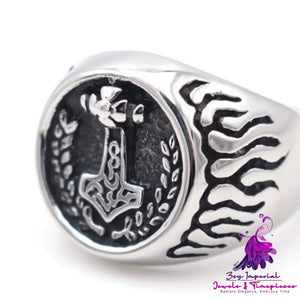 Flame Wheat Goat Ring