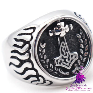 Flame Wheat Goat Ring