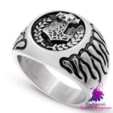 Flame Wheat Goat Ring