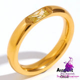 Plated 18K Gold Zircon Ring