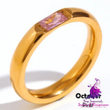 Plated 18K Gold Zircon Ring