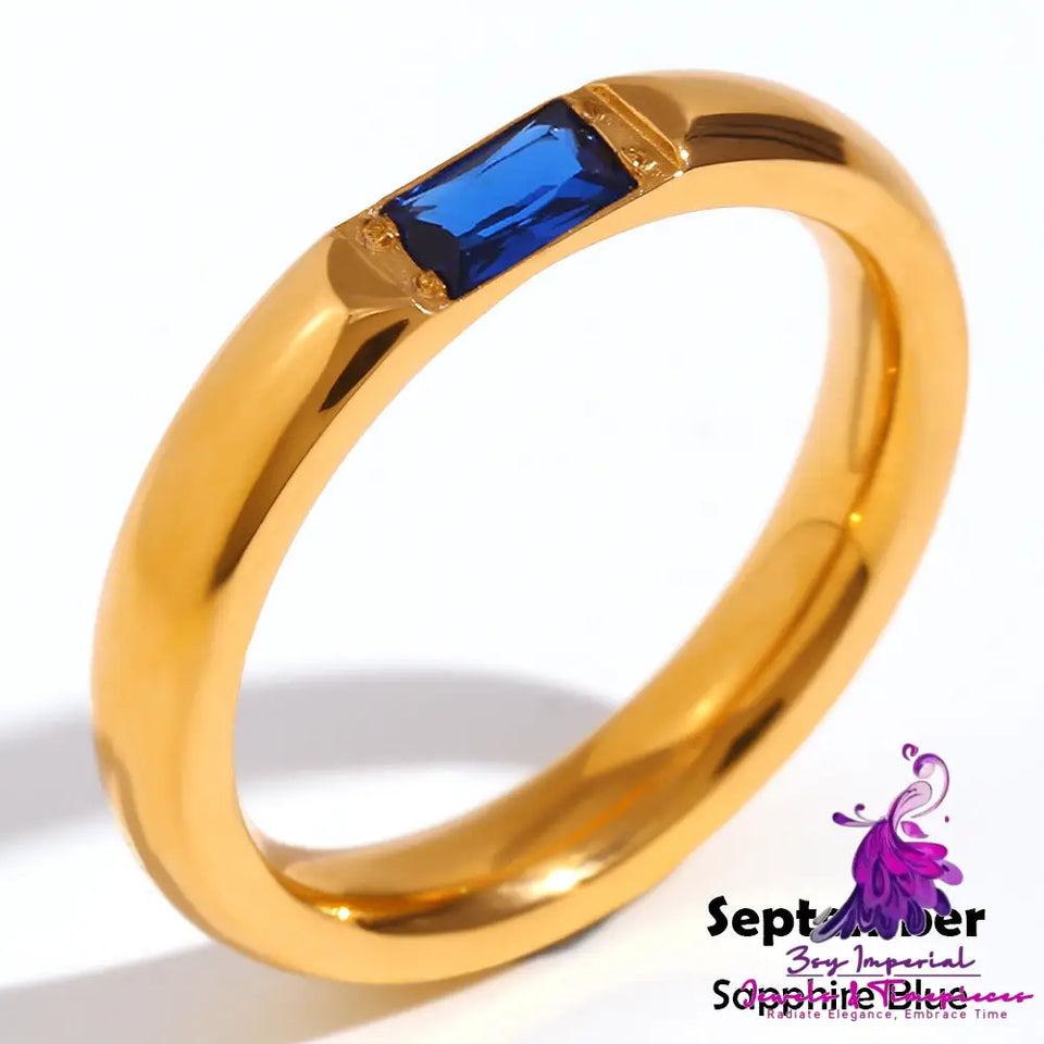 Plated 18K Gold Zircon Ring