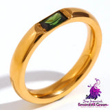 Plated 18K Gold Zircon Ring