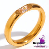 Plated 18K Gold Zircon Ring