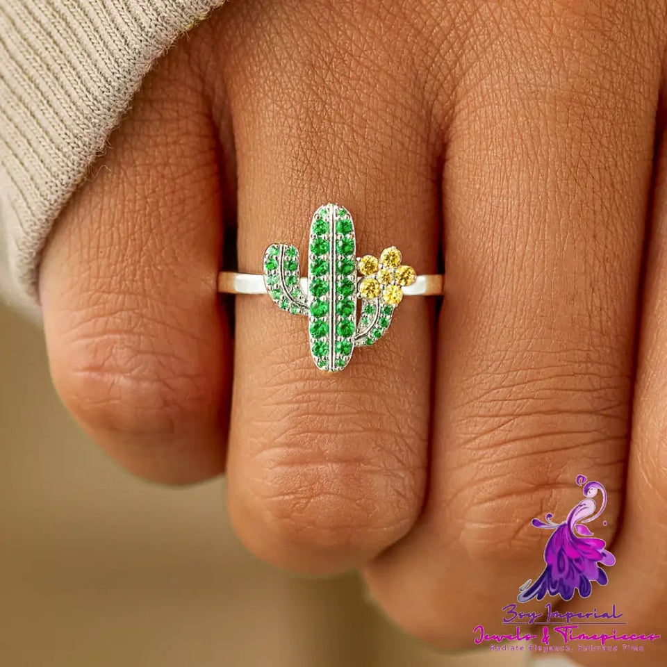 18K Gold Cactus Ring