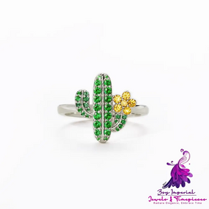 18K Gold Cactus Ring