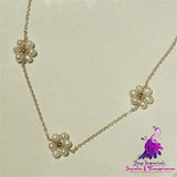 Rice Grain Pearl Necklace