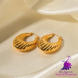 Exaggerated Horn Hollow Earrings