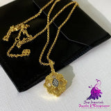 18K Gold Four Leaf Grass Necklace