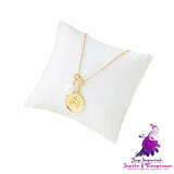 18K Gold Hanging Tag Twelve Constellations Brass Necklace