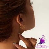 Stainless Steel Plated 18K Gold Heart Earrings