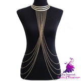 Gold Metal Tassel Body Chains