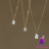 White Shell Rabbit Necklace