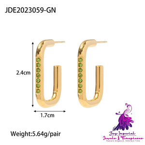 INS Style 18K Gold Plated Stainless Steel Ring-shaped