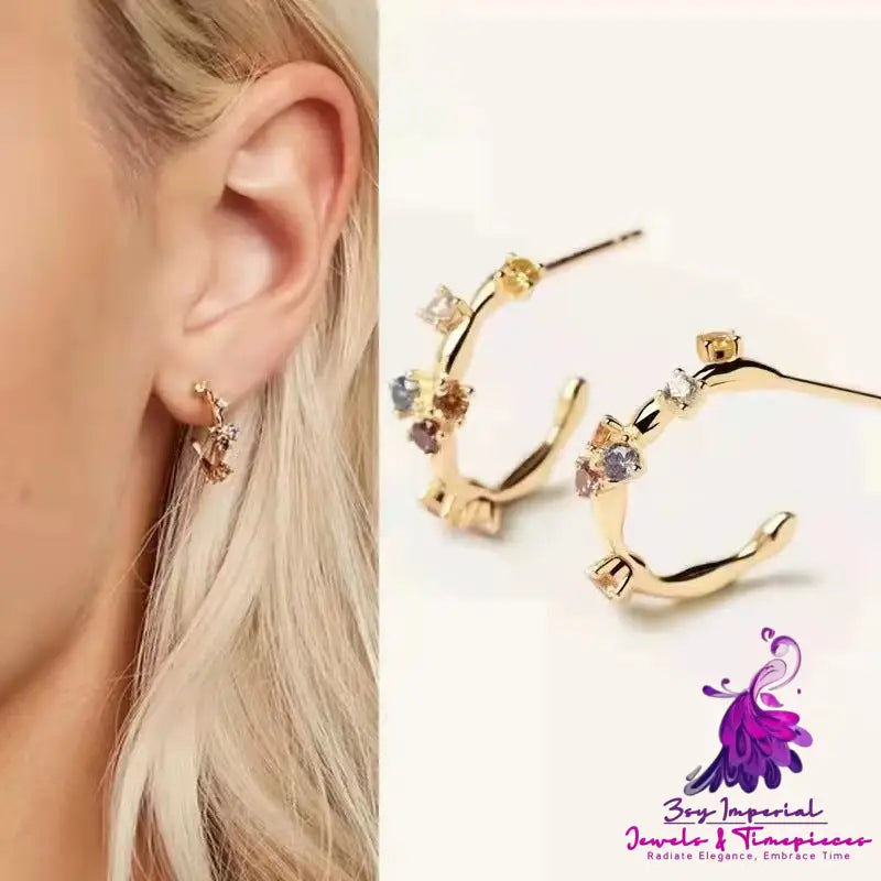 Gold-plated S925 Stud Earrings