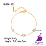 18K Gold Plated Round Zircon Bracelet