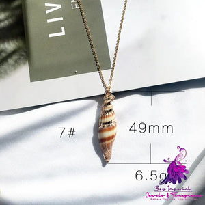 Gold-plated Marine Shell Necklace