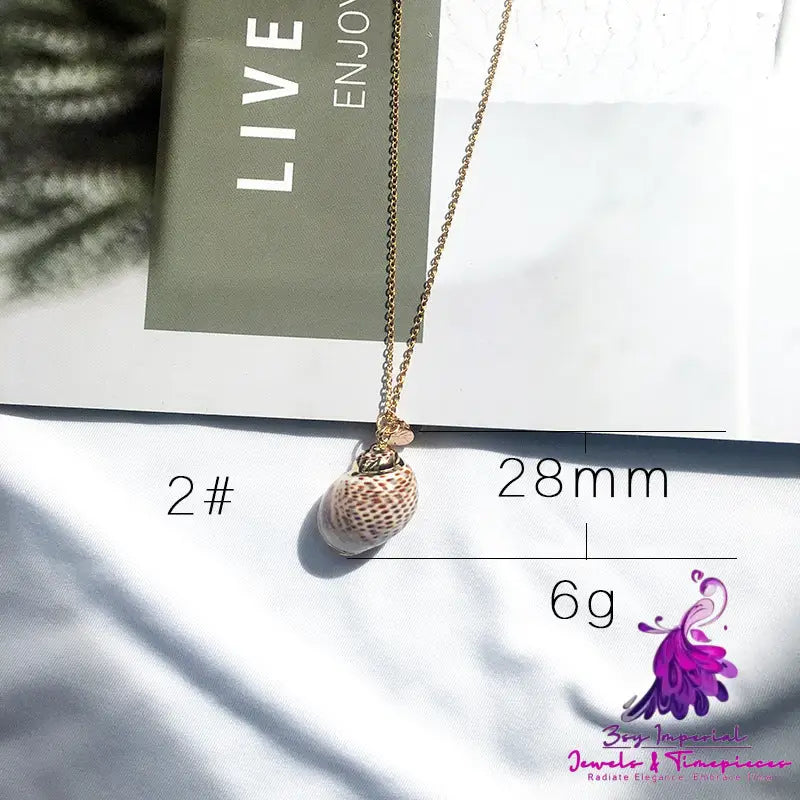 Gold-plated Marine Shell Necklace