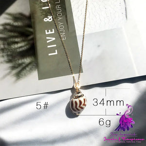 Gold-plated Marine Shell Necklace