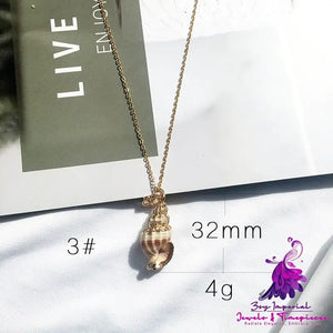 Gold-plated Marine Shell Necklace