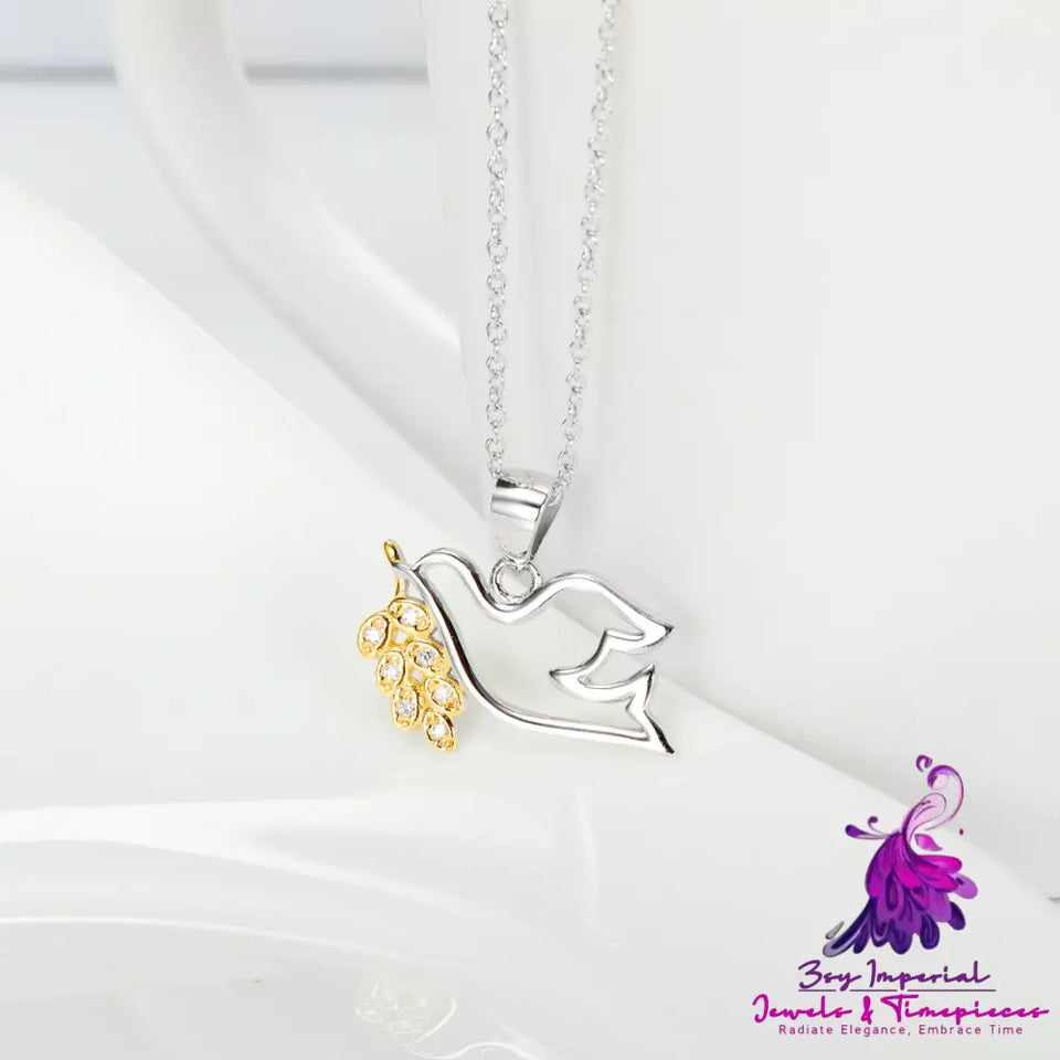 Peace Dove Gold Necklace