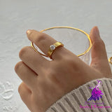 18K Gold Plated Titanium Steel Ring