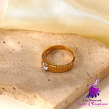 18K Gold Plated Titanium Steel Ring