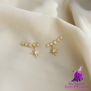 14K Gold Plated Star Pendant Stud Earrings