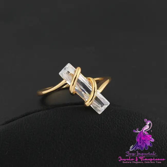 Zircon Gold and Platinum Ring Set