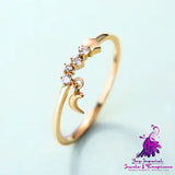 Luxurious Star Moon Ring