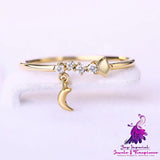 Luxurious Star Moon Ring