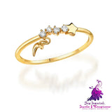 Luxurious Star Moon Ring